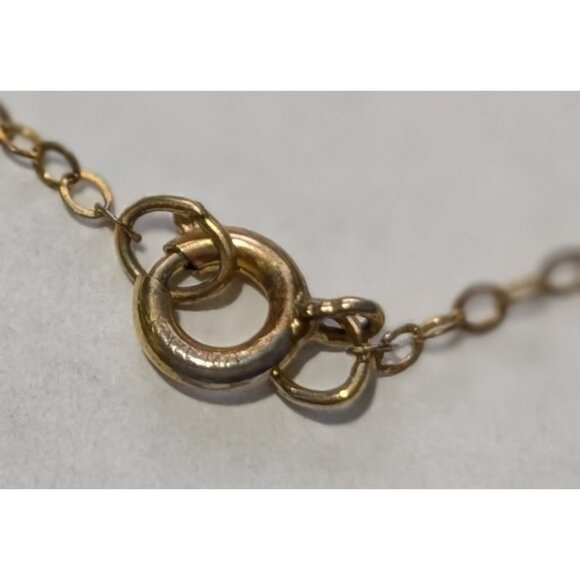 Vintage 12K Gold Filled Pendant Necklace Blue Turquoise Floral by Beverly Lucero - Picture 16 of 16